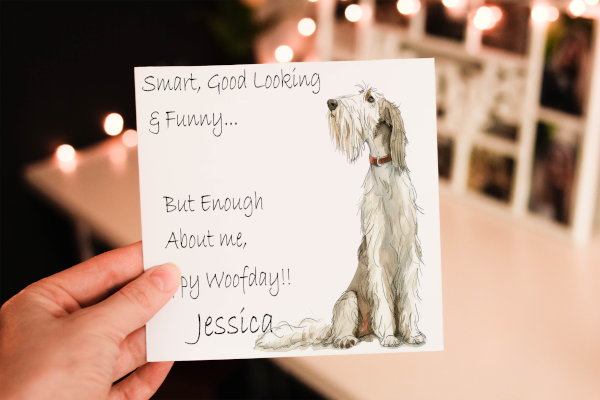 Shaggy Dog birthday card - Click Image to Close